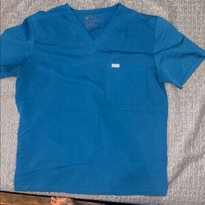 Figs Men’s Leon Blue Scrub top pacific blue